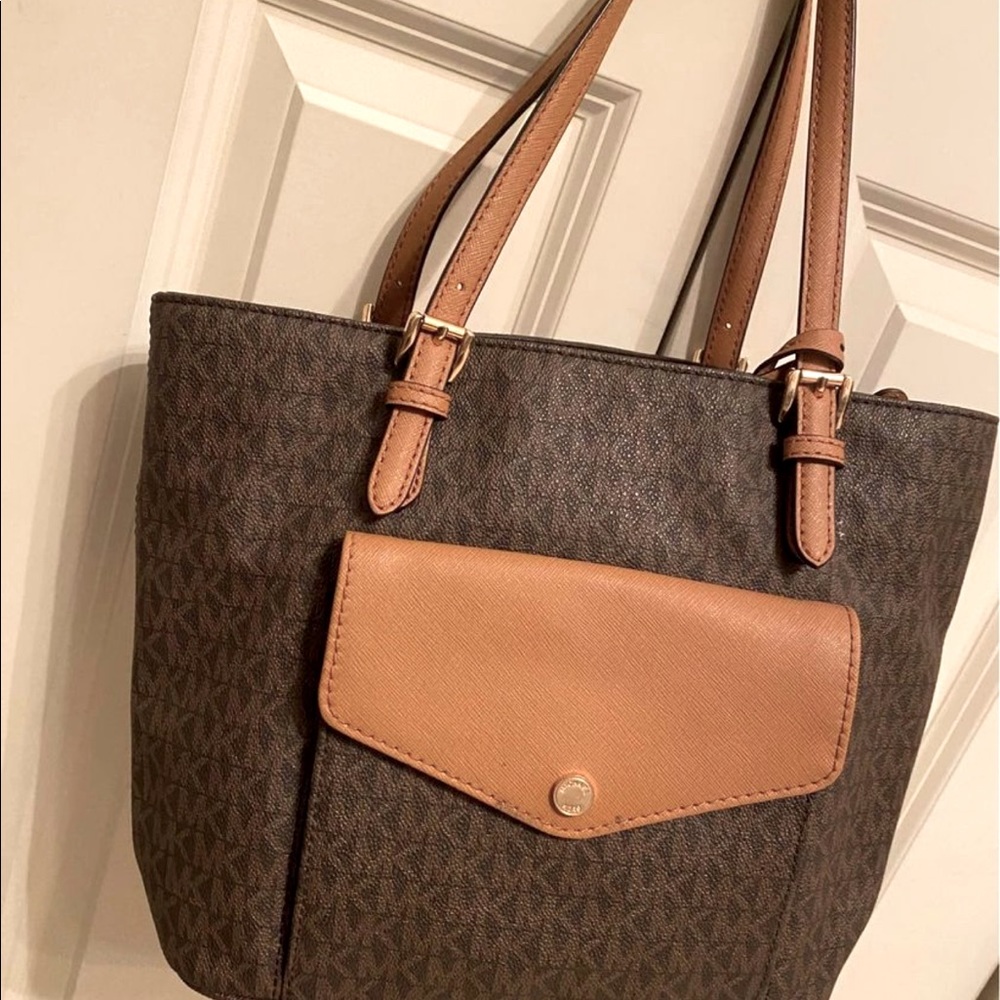 Brown and camel Michael Kors purse. Was just used a couple times